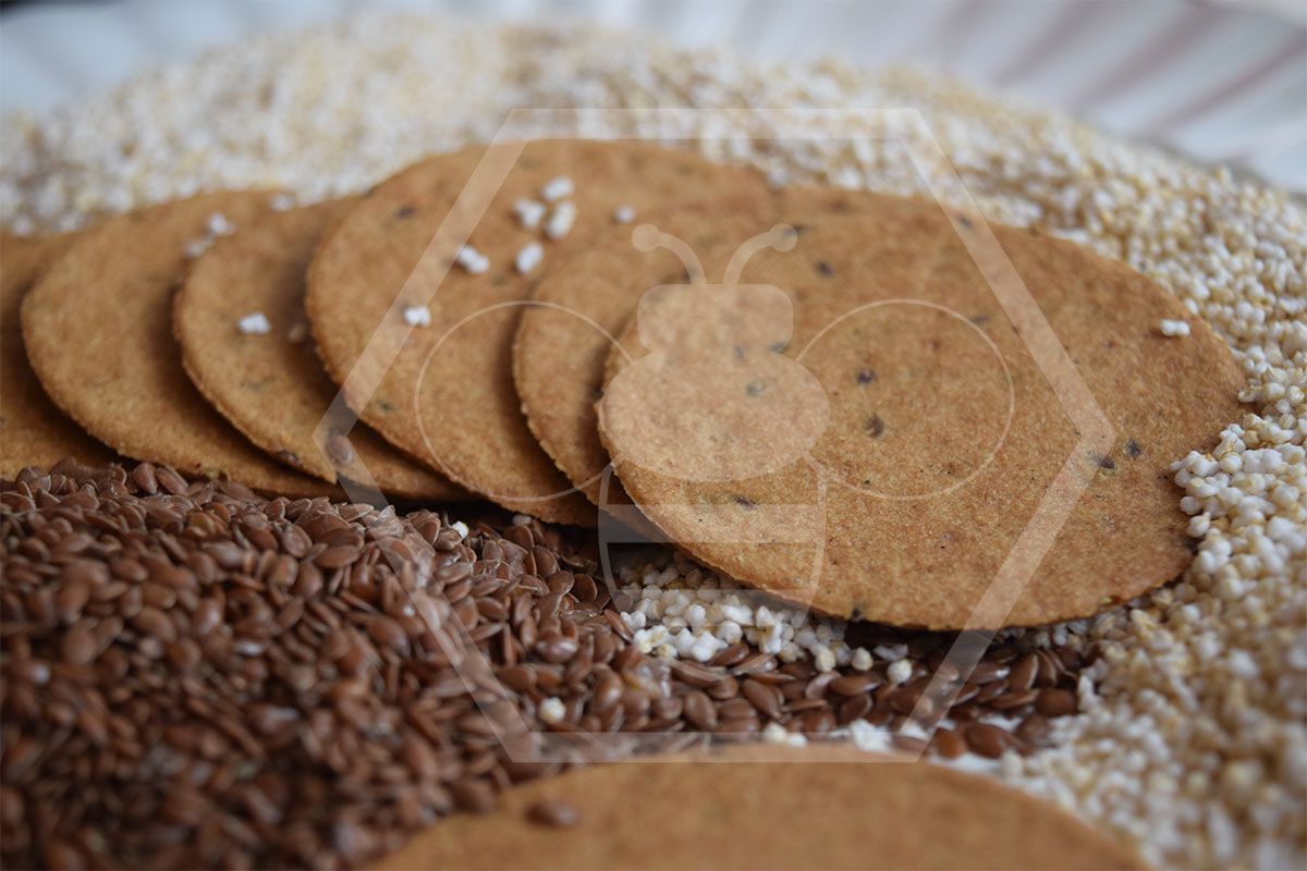 Galleta de amaranto con linaza